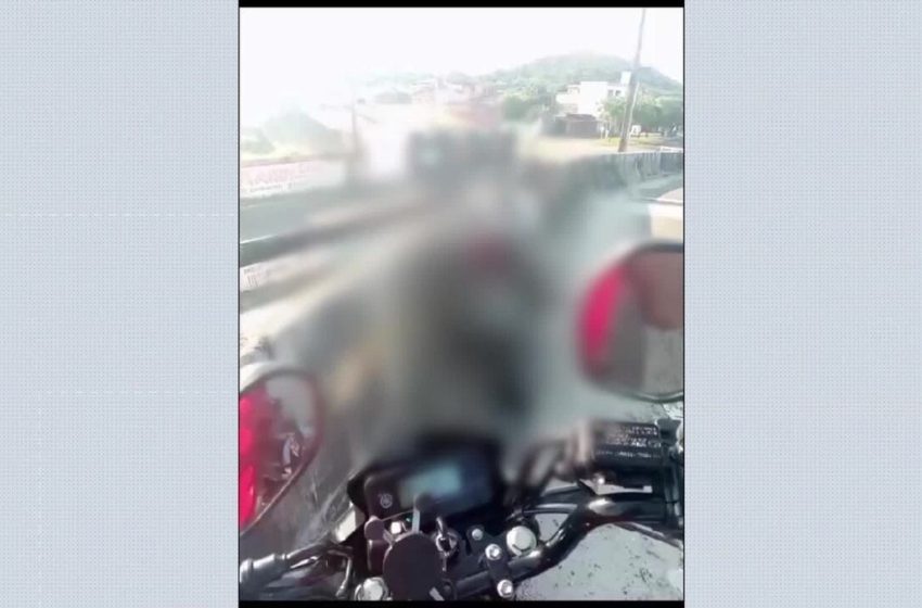  Motociclista fica gravemente ferido após bater em mureta e cair da ponte Aracaju-Barra