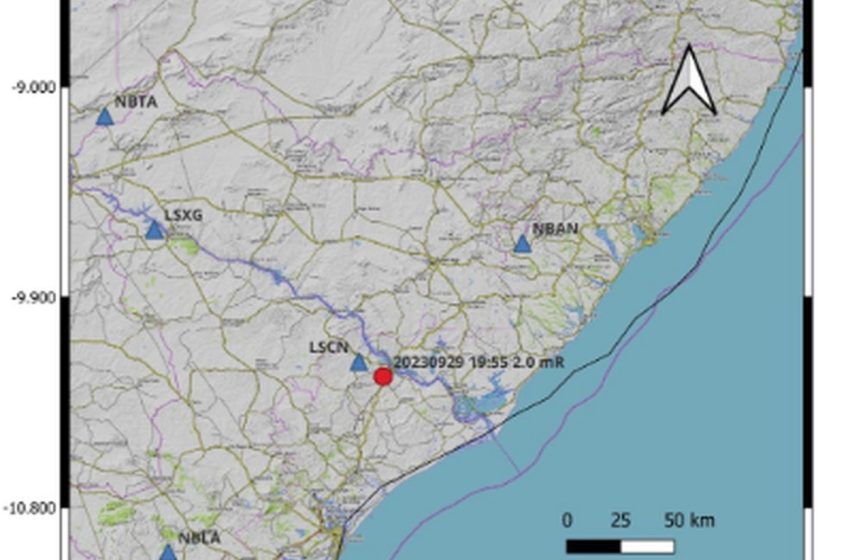  Tremor de terra é registrado no município de Telha