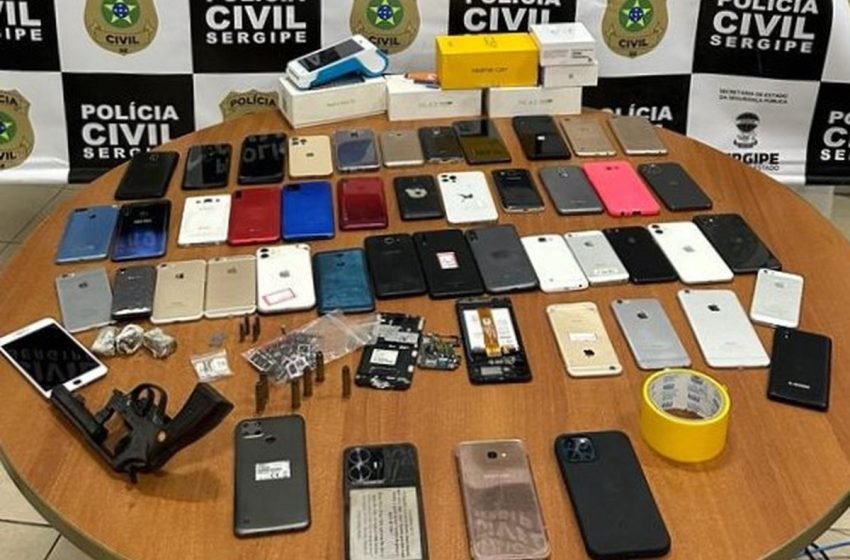  Mais de 30 celulares furtados são encontrados em loja no mercado central de Aracaju