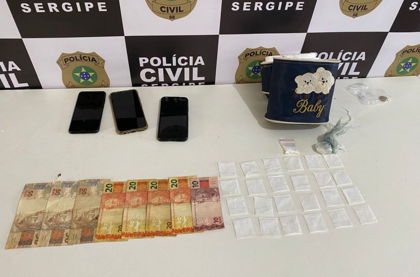  Cocaína é encontrada em mochila de bebê em festa 'all inclusive' com drogas em chácara no interior de SE