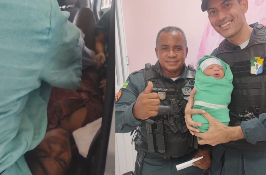  Militares abordam veículo em alta velocidade, auxiliam parto e criança nasce dentro de viatura em SE
