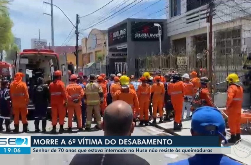  Morre sexta vítima de desabamento após explosão em residencial de Aracaju