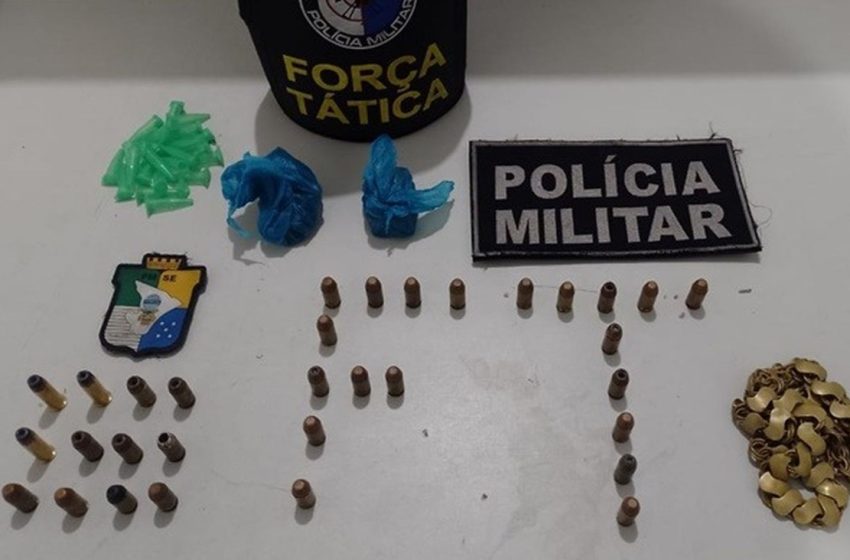  Dupla é presa com 29 munições de uso restrito em casa abandonada na Zona de Expansão de Aracaju