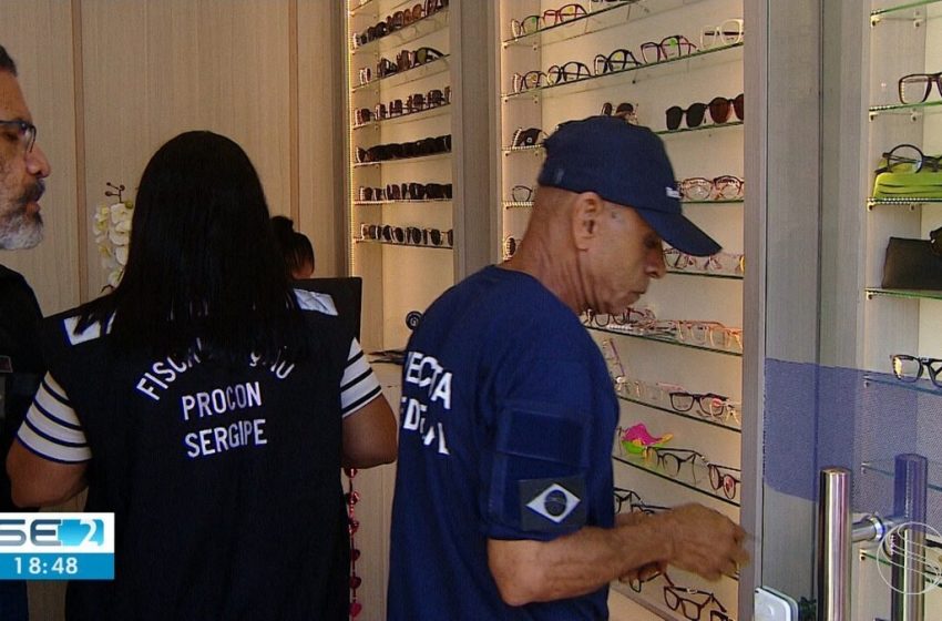  Centenas de óculos são apreendidos em operação de combate à pirataria em Aracaju