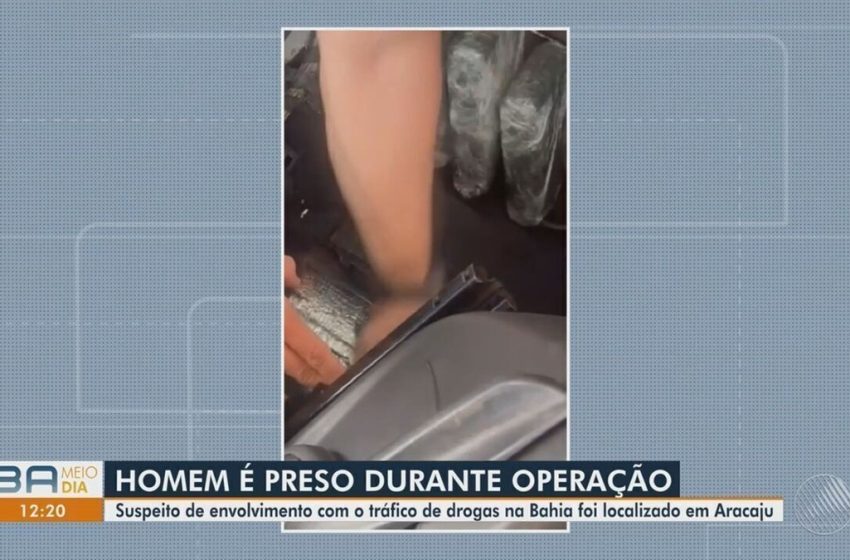  Suspeito de integrar facção criminosa na Bahia é preso no Sergipe; homem tinha carro com fundo falso para esconder drogas